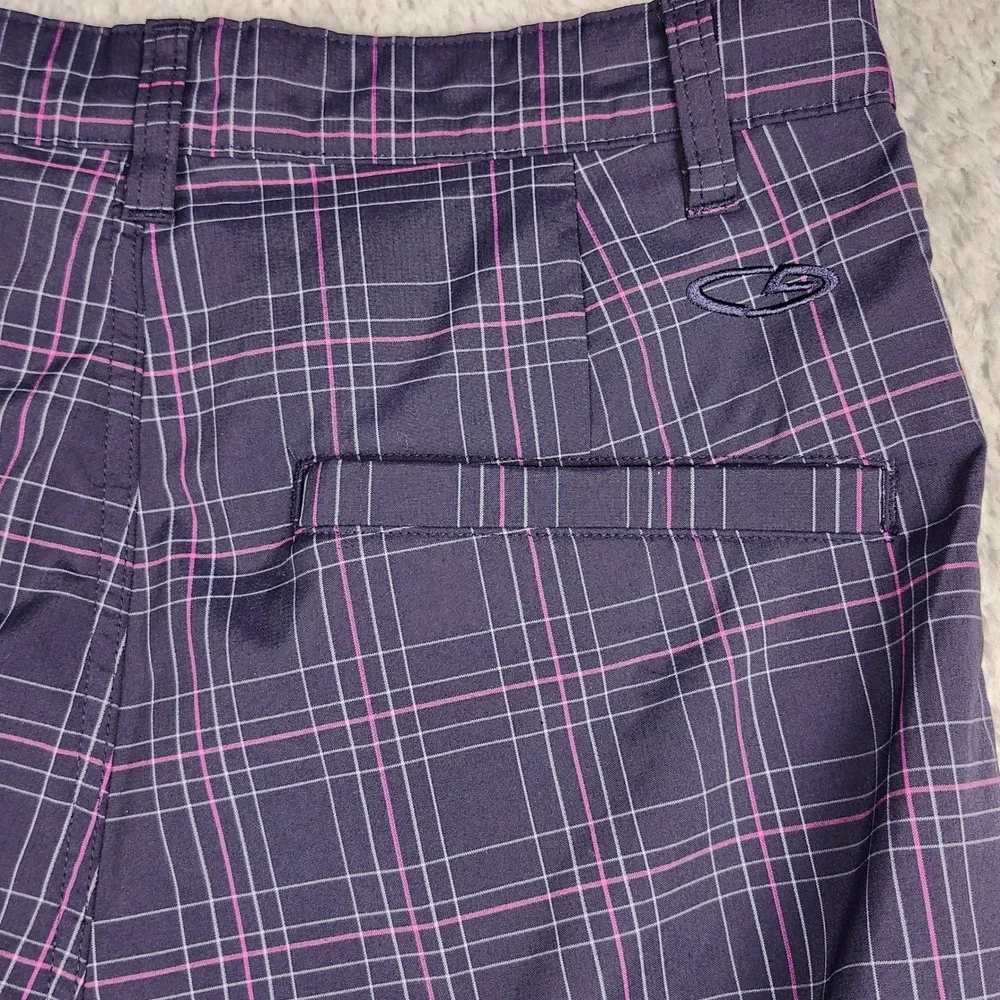 C9 Champion Golf Pants Men 30x30 Blue Plaid Performance Stretch Flat Front Prep